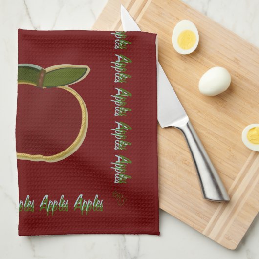 Land-Äpfel Geschirrtuch (Viertel Falte)