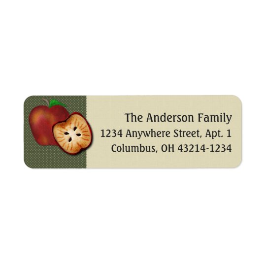 Land-Apple-Entwurfs-Rücksendeadresse-Aufkleber Rückversand-Adressaufkleber