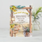 Land Aquarell Western Buckeljagd Thema Einladung (Stehend Vorderseite)