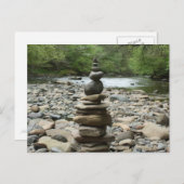 Land Art Skulptur - Cairn - Kunstfotografie Postkarte (Vorne/Hinten)