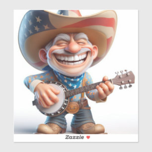 Land auf Banjo durch die Natasha USA Aufkleber