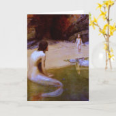 LAND BABY (Meerjungfrau) ~ Karte (Gelbe Blume)