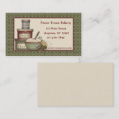 Land-Backen, grüne Karo-Grenze, Geschäfts-Karte Visitenkarte (Vorne/Hinten)