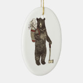 Land-Bärn-Weihnachten Keramikornament (Rechts)