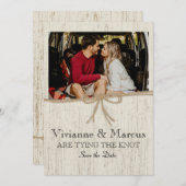 Land Barn Wood Save the Date (Vorne/Hinten)