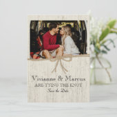 Land Barn Wood Save the Date (Stehend Vorderseite)
