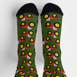 Land Bauer Traktoren Muster Landwirtschaft Socken