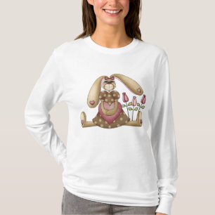 Land-Bauernhase mit rosa Herzen T-Shirt
