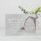 Land-Bauernhof-Hochzeits-Einladungen Einladung (Stehend Vorderseite)