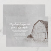 Land-Bauernhof-Hochzeits-Einladungen Einladung (Vorne/Hinten)