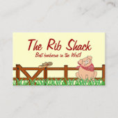 Land-Bauernhof-Schwein-Grill Visitenkarte (Vorderseite)