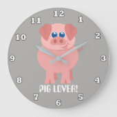 Land-Bauernhofschweinliebhaberraum-Dekoruhr Große Wanduhr (Vorderseite)