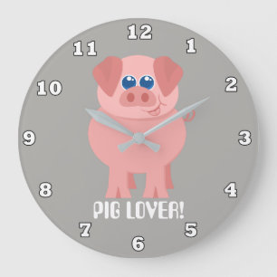 Land-Bauernhofschweinliebhaberraum-Dekoruhr Große Wanduhr