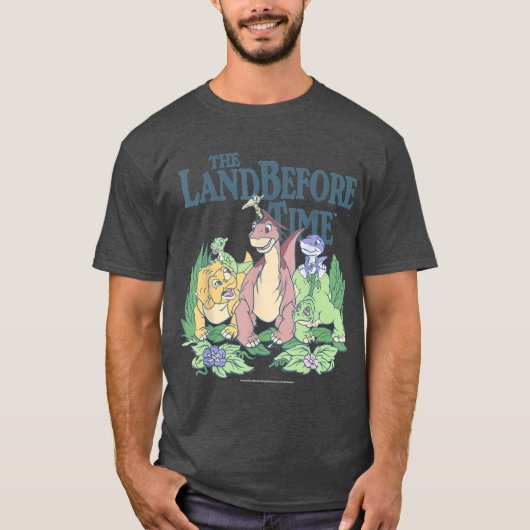 Land Before Time Pastel-Dinosaur-Freunde Retro T-Shirt (Vorderseite)