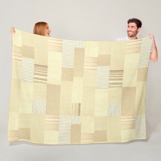 Land beige Patchwork-Quilt Streifen Fleecedecke (Beispiel)