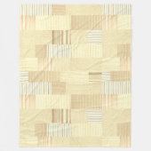 Land beige Patchwork-Quilt Streifen Fleecedecke (Vorderseite)