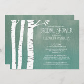 Land-Birken-Baum-Brautparty-Einladungen Einladung (Vorne/Hinten)