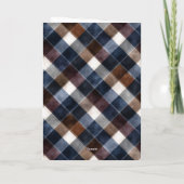 Land Blau Rot Weiße Quadrate Pferd Weihnachten Karte (Rückseite)