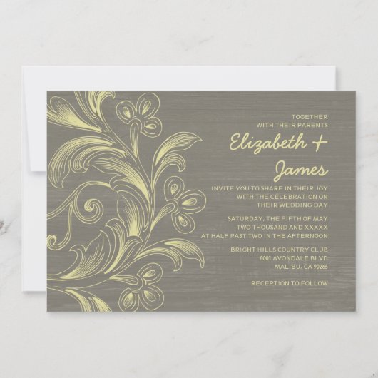 Land Blühe Hochzeitseinladungen Einladung (Vorderseite)