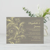 Land Blühe Hochzeitseinladungen Einladung (Stehend Vorderseite)