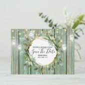 Land Blume Holz Maurer Glas Lichter Strand Save The Date (Stehend Vorderseite)