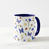 Land Blume Schmetterlinge und Ladybugs Tasse (VorderseiteRechts)