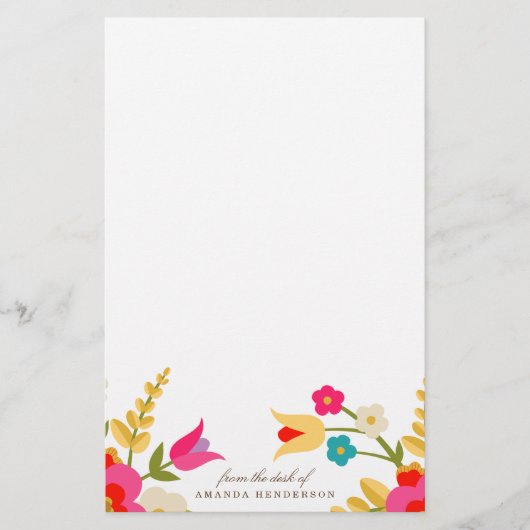 Land-Blumen Briefpapier (Vorderseite)