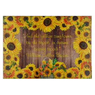 Land Blumen Gelbe Sonnenblume Rustikale Scheune Ho Schneidebrett