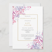 Land Blumenbeerdigung Feier des Lebens Einladung (Vorderseite)