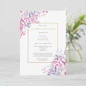 Land Blumenbeerdigung Feier des Lebens Einladung (Stehend Vorderseite)