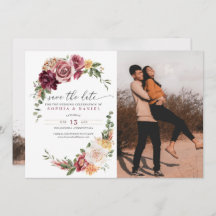 Land Boho Rustikal Floral Save the Date
