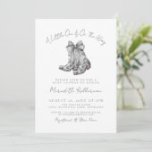 Land Bow Baby Shower Einladung (Stehend Vorderseite)