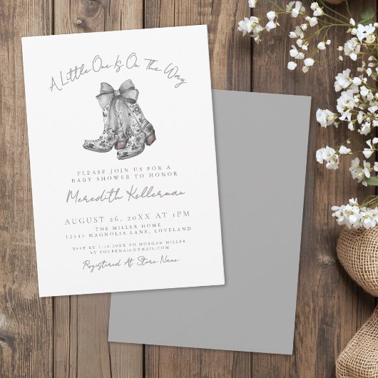 Land Bow Baby Shower Einladung