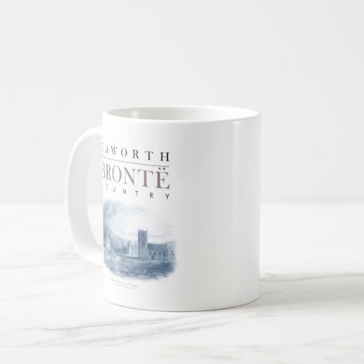 Land Bronte mit Kirche und Parsony Kaffeetasse (Vorderseite Links)