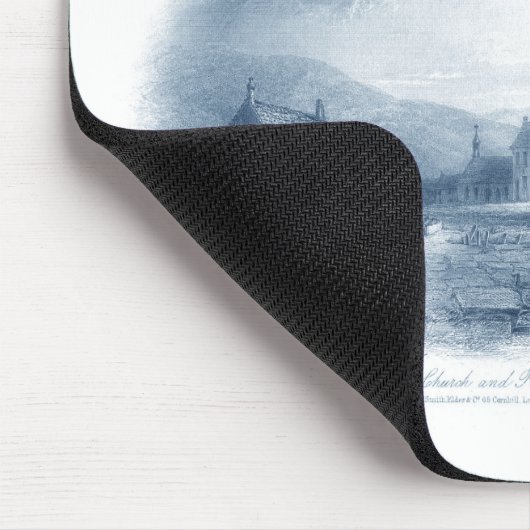 Land Bronte mit Kirche und Parsony Mousepad (Ecke)