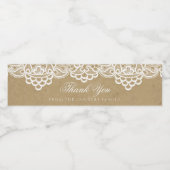 Land, Brown Paper und Spitzen Wasserflaschenetikett (Einzelnes Label)