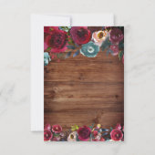 Land Burgund Marsala Rote Marine UAWG RSVP Karte (Rückseite)