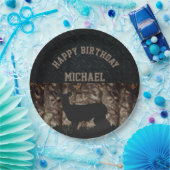 Land-Camouflage-Jagd-kundenspezifischer Pappteller (Party)