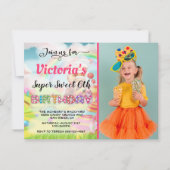 Land Candy Birthday Party Foto Einladung (Vorderseite)