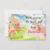 Land Candy Birthday Vielen Dank für Ihre Einladung (Vorderseite)