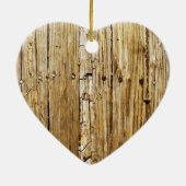 Land-Charme getragene hölzerne Herz-Verzierung Keramikornament (Hinten)