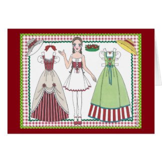 Land-Charme-Papier-Puppen-Karte durch Alina