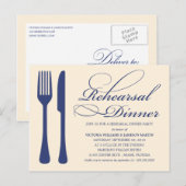 LAND CHIC FLATWARE | PROBE DINNER INVITE EINLADUNGSPOSTKARTE (Vorne/Hinten)