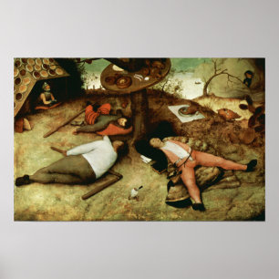Land Cockaigne von Pieter Bruegel dem Älteren Poster