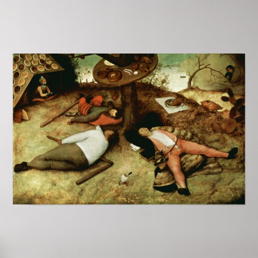 Land Cockaigne von Pieter Bruegel dem Älteren Poster (Vorne)
