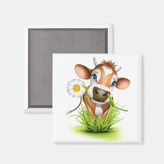 Land Cow Magnet (Vorderseite/Rückseite)