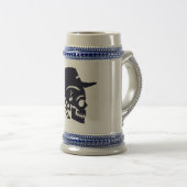Land-Cowboy-Schädel-Bierstein-Tasse Bierglas (VorderseiteRechts)