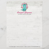 Land-Cowgirl-Stiefel u. schäbige Rosen-rustikales Briefkopf (Vorderseite)