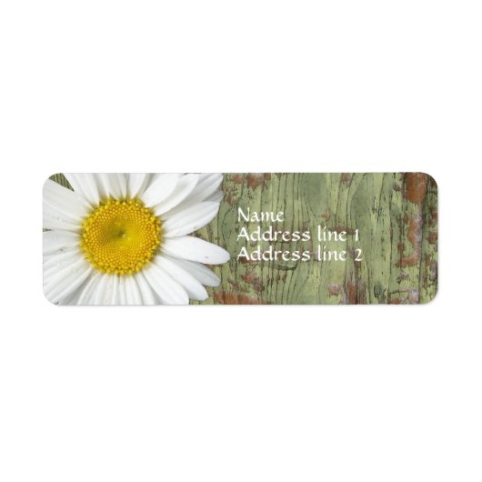 Land Daisy Barn Wood Address Labels (Vorne)