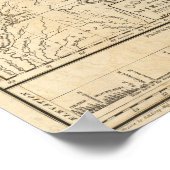 Land, das durch den Mississippi-Ostteil entwässert Poster (Ecke)